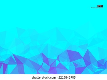 Glacier Mountain Range With Crystal Pattern Background For Advertisement Brochure Template Banner Website Cover Product Package Design Presentation Vector Eps.