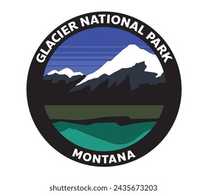 Glacier National Park Montana Vektor-Logo