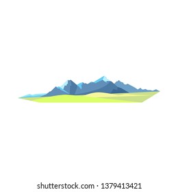 Glacier vector illustration. National park, rock, hiking. Mountains concept. Vector illustration can be used for topics like nature, landscape, geology