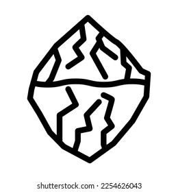 Glacier Vector Line Icon Design