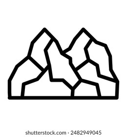 Glacier Vector Line Icon Design