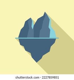 Glacier warming icon flat vector. Global climate. Planet disaster