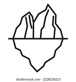 Glacier warming icon outline vector. Global climate. Planet disaster