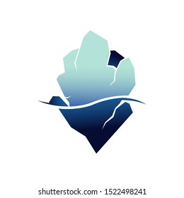 glaciers iceberg logo design vector illustration isolated on white background
