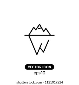 Glaciers,Mountains Vector Icon Illustration.Ui/Ux.