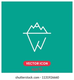 Glaciers,Mountains Vector Icon Illustration.Ui/Ux.Green Backround.Premium Quality.