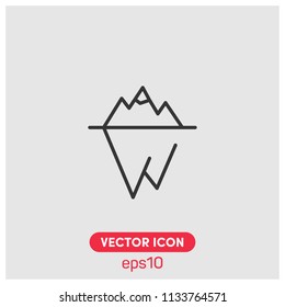 Glaciers,Mountains Vector Icon Illustration.Ui/Ux.Premium Quality.