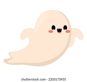 glad ghost icon over white