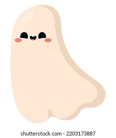 glad ghost illustration over white