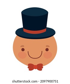 glad gingerbread man with top hat