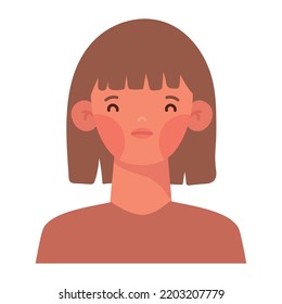 glad girl image over white
