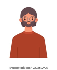 glad guy design over white