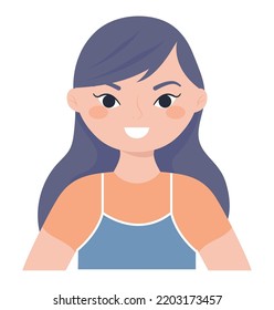 glad lady illustration over white