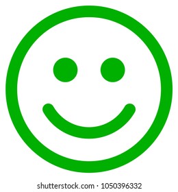 Glad Smiley vector pictogram. Illustration style is a flat iconic symbol.