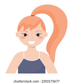 glad woman design over white
