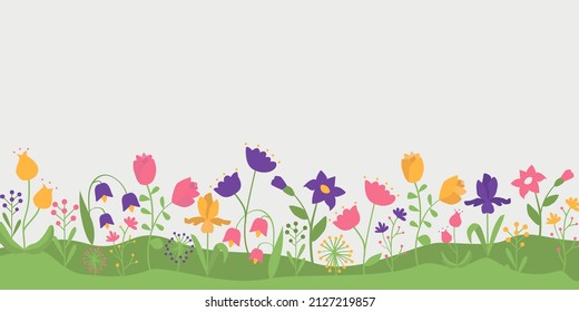 glade of flowers spring background