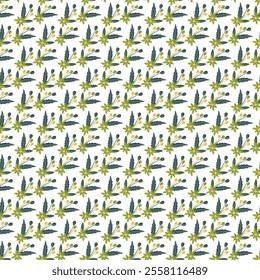 Glade Of Magic Flowers Seamless Vector Pattern Design