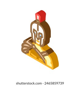 gladiator ancient soldier isometric icon vector. gladiator ancient soldier sign. isolated symbol illustration