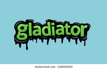 GLADIATOR background writing vector design very cool and simple