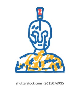 gladiator battle spartan roman doodle icon sketch vector. gladiator battle spartan roman sign. isolated symbol illustration
