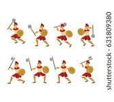 Gladiator Character Design Vector.