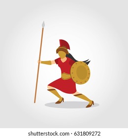 Gladiator Character Design Vector.