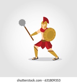 Gladiator Character Design Vector.