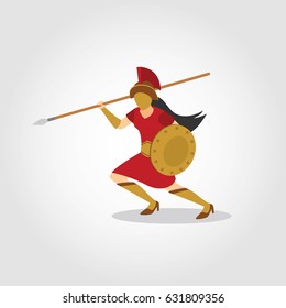 Gladiator Character Design Vector.