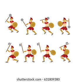 Gladiator Character Design Vector.