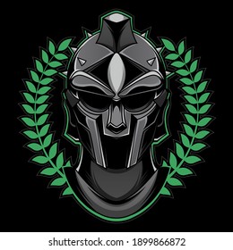 gladiator head vector, vector EPS 10
