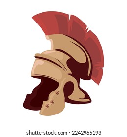 Gladiatorhelm-Design auf Weiß