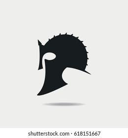 Gladiator Helmet icon. Greek or Roman, spartan armor. Vector illustration.