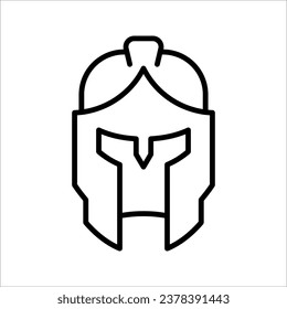 Gladiator-Helm Ritter, Vektorsymbol Vektorgrafik auf weißem Hintergrund