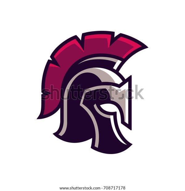 Gladiator Helm Logo Oder Symbol Griechisch Stock Vektorgrafik Lizenzfrei