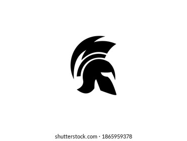 gladiator helmet logo vector design