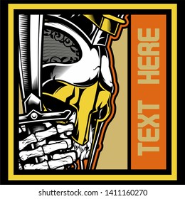 gladiator holds a sword hand drawing vector