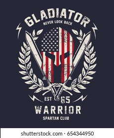 Gladiator illustration, vector