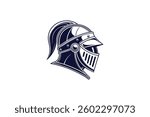 gladiator knight helmet clip art vector illustration