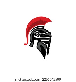 Gladiator Knight vector of Spartan helmet Logo roman army soldier symbol clipart illustration