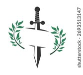 Gladiator logo image design illustration