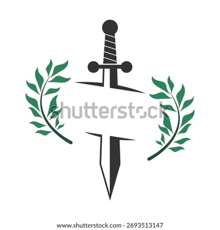 Gladiator logo image design illustration