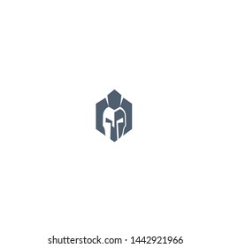 Gladiator Logo, Luxury Sparta warrior helmet logo