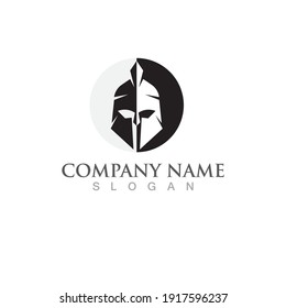 Gladiator Mask Or Helmet Logo And Symbol Vector