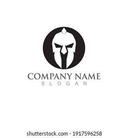 Gladiator mask or helmet logo and symbol vector