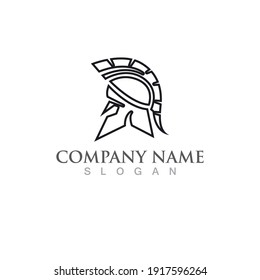 Gladiatorenmaske oder Helmlogo und Symbol