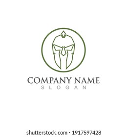 Gladiator Mask Or Helmet Logo And Symbol Vector