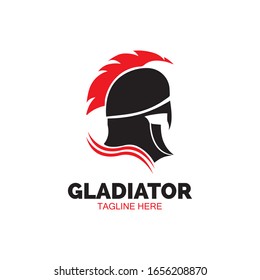 Gladiator mask , Spartan helmet logo template vector icon design