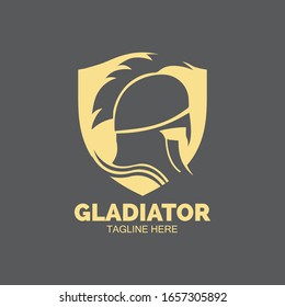 Gladiator mask , Spartan helmet logo template vector icon design