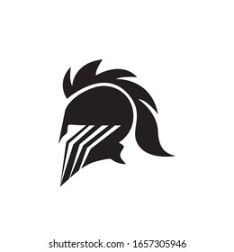 Gladiator mask , Spartan helmet logo template vector icon design