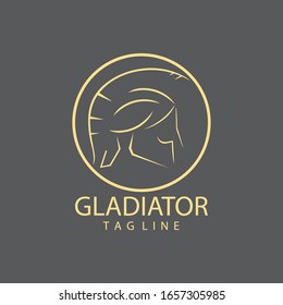 Gladiator mask , Spartan helmet logo template vector icon design